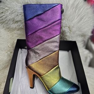 Kurt Geiger Londin Rainbow Heeled Boots (Sz 38.5)